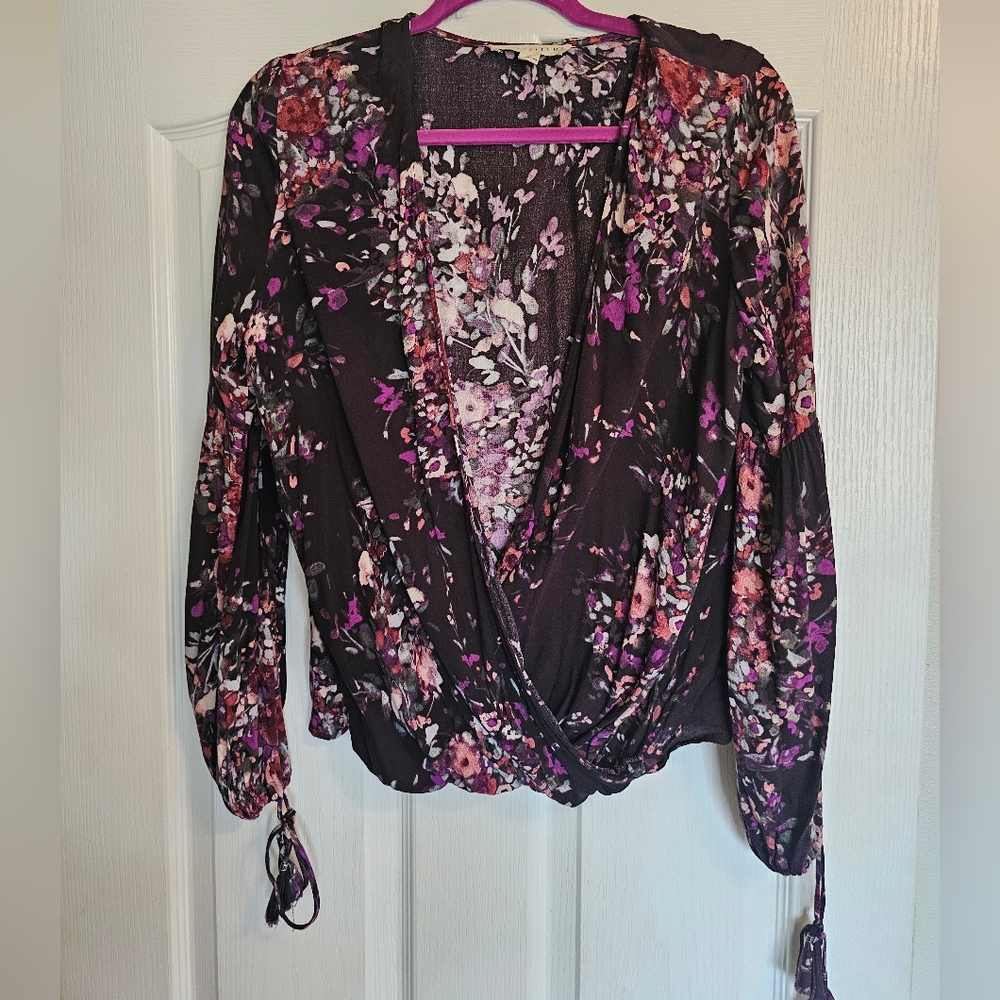 Love stitch small purple long sleeve top